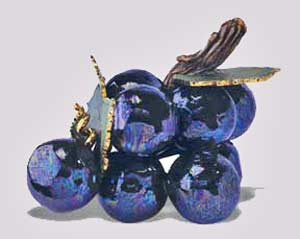 Purple Rain sculpture of grapes