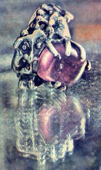 Photo of ring designed and cast by Mary Lundin in 1973