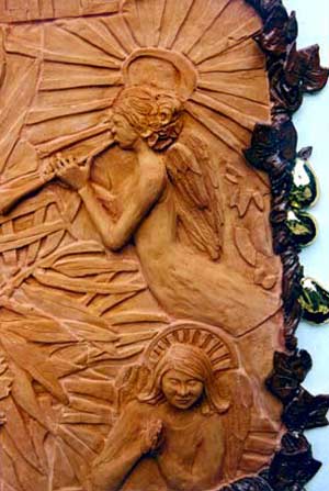 Detail of St. Mary's Episcopal Church sculpture