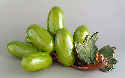 Green grape sculpture